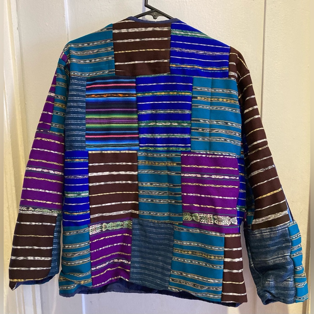 Vintage Artesian Patchwork Jacket Cardigan Coat B… - image 2
